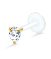 Pear Shaped Stone Labrets Push-in LA-191